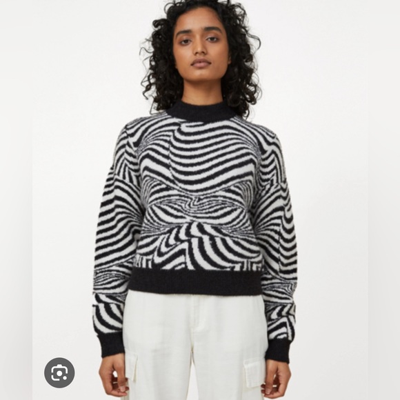 Cotton:On Black and White Women's Sweater in Optic - Picture 3 of 7